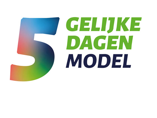 Vijf gelijke dagen rooster